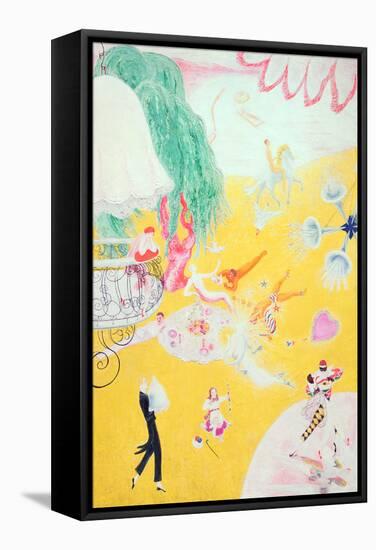 Love Flight of a Pink Candy Heart, 1930-Florine Stettheimer-Framed Stretched Canvas