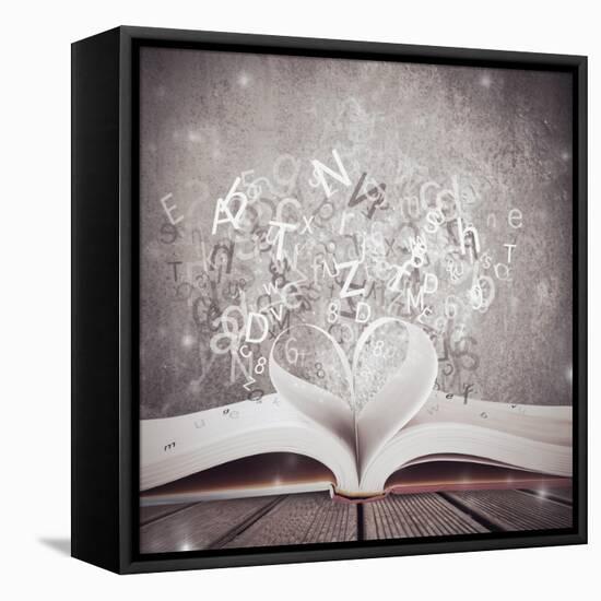 Love for Book-alphaspirit-Framed Stretched Canvas
