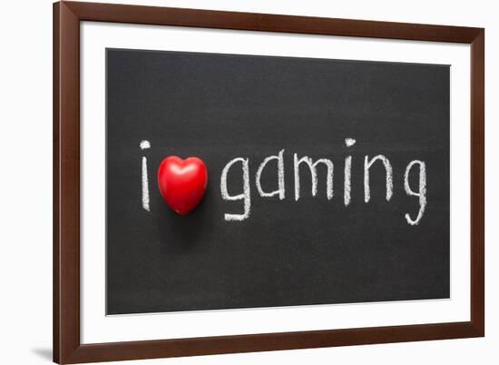 Love Gaming-Yury Zap-Framed Art Print