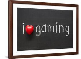 Love Gaming-Yury Zap-Framed Art Print