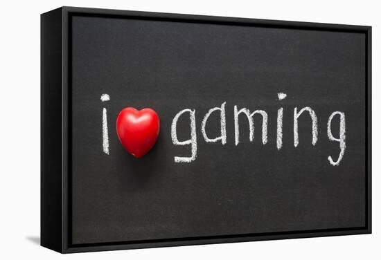 Love Gaming-Yury Zap-Framed Stretched Canvas