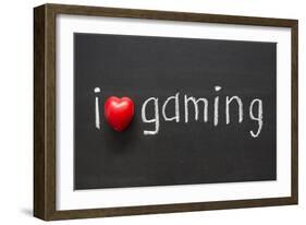 Love Gaming-Yury Zap-Framed Art Print