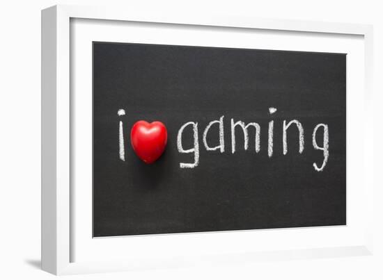 Love Gaming-Yury Zap-Framed Art Print