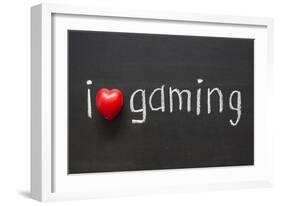 Love Gaming-Yury Zap-Framed Art Print