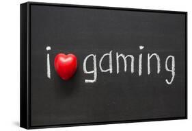 Love Gaming-Yury Zap-Framed Stretched Canvas