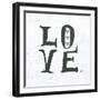 Love Gray Hearts-Kellie Day-Framed Art Print