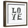 Love Gray Hearts-Kellie Day-Framed Art Print