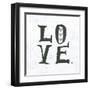 Love Gray Hearts-Kellie Day-Framed Art Print