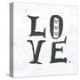 Love Gray Hearts-Kellie Day-Stretched Canvas