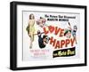 Love Happy, Marilyn Monroe, Marion Hutton, Harpo Marx, Groucho Marx, Chico Marx, 1949-null-Framed Art Print