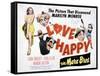 Love Happy, Marilyn Monroe, Marion Hutton, Harpo Marx, Groucho Marx, Chico Marx, 1949-null-Framed Stretched Canvas