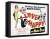 Love Happy, Marilyn Monroe, Marion Hutton, Harpo Marx, Groucho Marx, Chico Marx, 1949-null-Framed Stretched Canvas