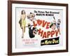 Love Happy, Marilyn Monroe, Marion Hutton, Harpo Marx, Groucho Marx, Chico Marx, 1949-null-Framed Art Print