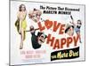 Love Happy, Marilyn Monroe, Marion Hutton, Harpo Marx, Groucho Marx, Chico Marx, 1949-null-Mounted Art Print