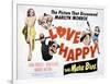 Love Happy, Marilyn Monroe, Marion Hutton, Harpo Marx, Groucho Marx, Chico Marx, 1949-null-Framed Art Print