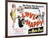 Love Happy, Marilyn Monroe, Marion Hutton, Harpo Marx, Groucho Marx, Chico Marx, 1949-null-Framed Art Print