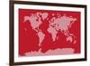 Love Hearts Map of the World-Michael Tompsett-Framed Art Print