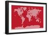 Love Hearts Map of the World-Michael Tompsett-Framed Art Print