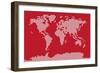 Love Hearts Map of the World-Michael Tompsett-Framed Premium Giclee Print