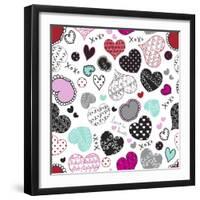 Love Hearts-Joanne Paynter Design-Framed Giclee Print