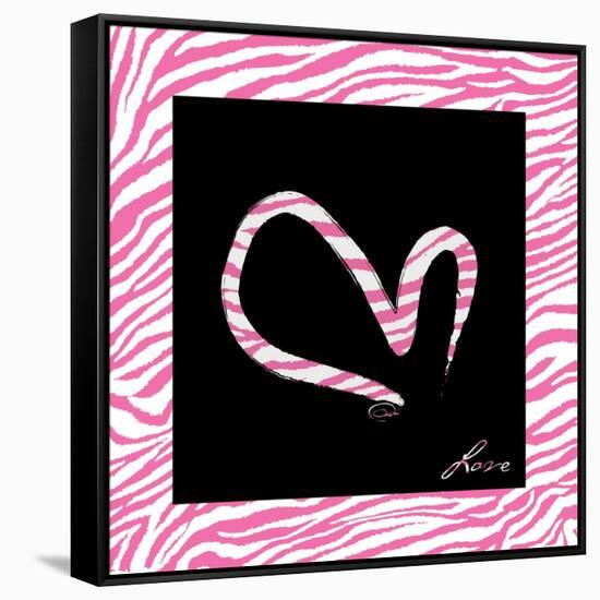 Love Hot Pink-OnRei-Framed Stretched Canvas