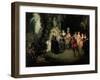 Love in French Theatre-Jean-Antoine Watteau-Framed Giclee Print