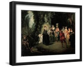 Love in French Theatre-Jean-Antoine Watteau-Framed Giclee Print