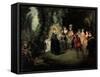 Love in French Theatre-Jean-Antoine Watteau-Framed Stretched Canvas