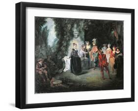 Love in French Theatre-Jean-Antoine Watteau-Framed Giclee Print