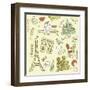 Love in Paris Doodles-Alisa Foytik-Framed Art Print