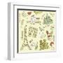 Love in Paris Doodles-Alisa Foytik-Framed Art Print