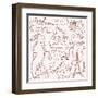 LOVE in Paris Doodles-Alisa Foytik-Framed Art Print