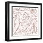 LOVE in Paris Doodles-Alisa Foytik-Framed Art Print