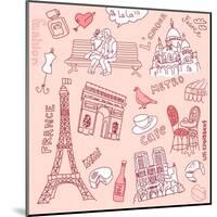 Love in Paris Doodles-Alisa Foytik-Mounted Art Print