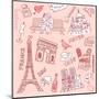 Love in Paris Doodles-Alisa Foytik-Mounted Art Print