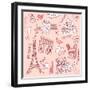 Love in Paris Doodles-Alisa Foytik-Framed Art Print