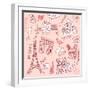 Love in Paris Doodles-Alisa Foytik-Framed Art Print