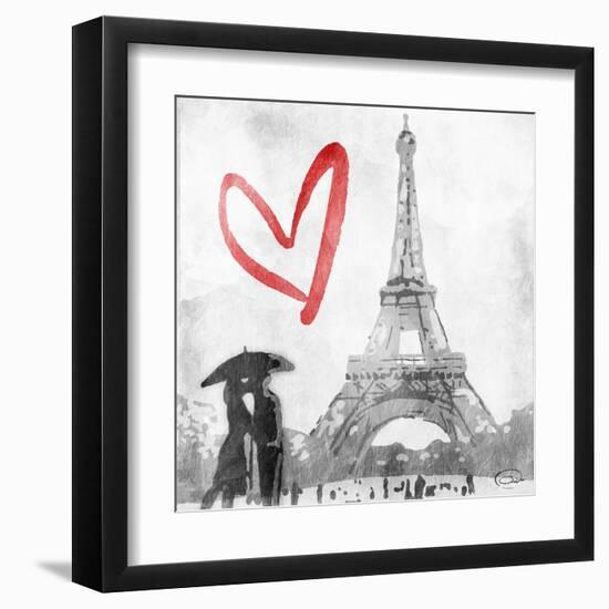 Love In Paris-OnRei-Framed Art Print