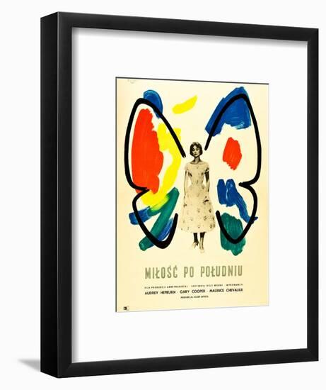 Love in the Afternoon, (AKA Milosc Po Poludniu), Polish Poster, Audrey Hepburn, 1957-null-Framed Art Print