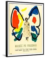 Love in the Afternoon, (AKA Milosc Po Poludniu), Polish Poster, Audrey Hepburn, 1957-null-Framed Premium Giclee Print