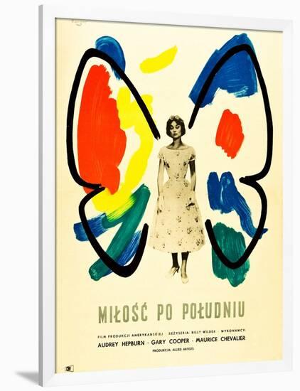 Love in the Afternoon, (AKA Milosc Po Poludniu), Polish Poster, Audrey Hepburn, 1957-null-Framed Art Print