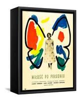 Love in the Afternoon, (AKA Milosc Po Poludniu), Polish Poster, Audrey Hepburn, 1957-null-Framed Stretched Canvas