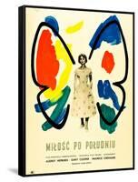 Love in the Afternoon, (AKA Milosc Po Poludniu), Polish Poster, Audrey Hepburn, 1957-null-Framed Stretched Canvas