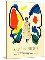 Love in the Afternoon, (AKA Milosc Po Poludniu), Polish Poster, Audrey Hepburn, 1957-null-Stretched Canvas