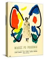 Love in the Afternoon, (AKA Milosc Po Poludniu), Polish Poster, Audrey Hepburn, 1957-null-Stretched Canvas