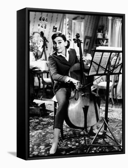 Love in the Afternoon, Audrey Hepburn, 1957-null-Framed Stretched Canvas