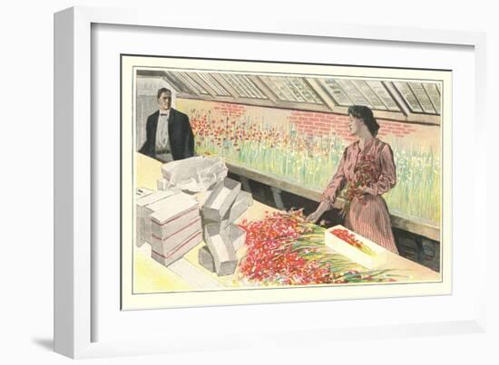 Love in the Flower Shop-null-Framed Art Print