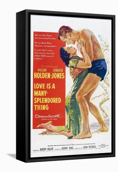 Love Is a Many-Splendored Thing, from Left, Jennifer Jones, William Holden, 1955-null-Framed Stretched Canvas