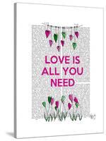 Love Is All You Need Illustration-Fab Funky-Stretched Canvas