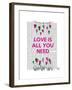 Love Is All You Need Illustration-Fab Funky-Framed Art Print